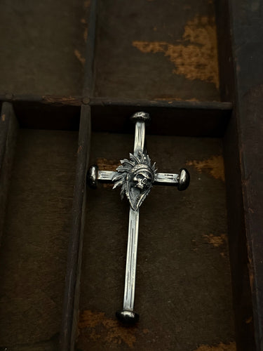 Skull and Headdress Cross pendant