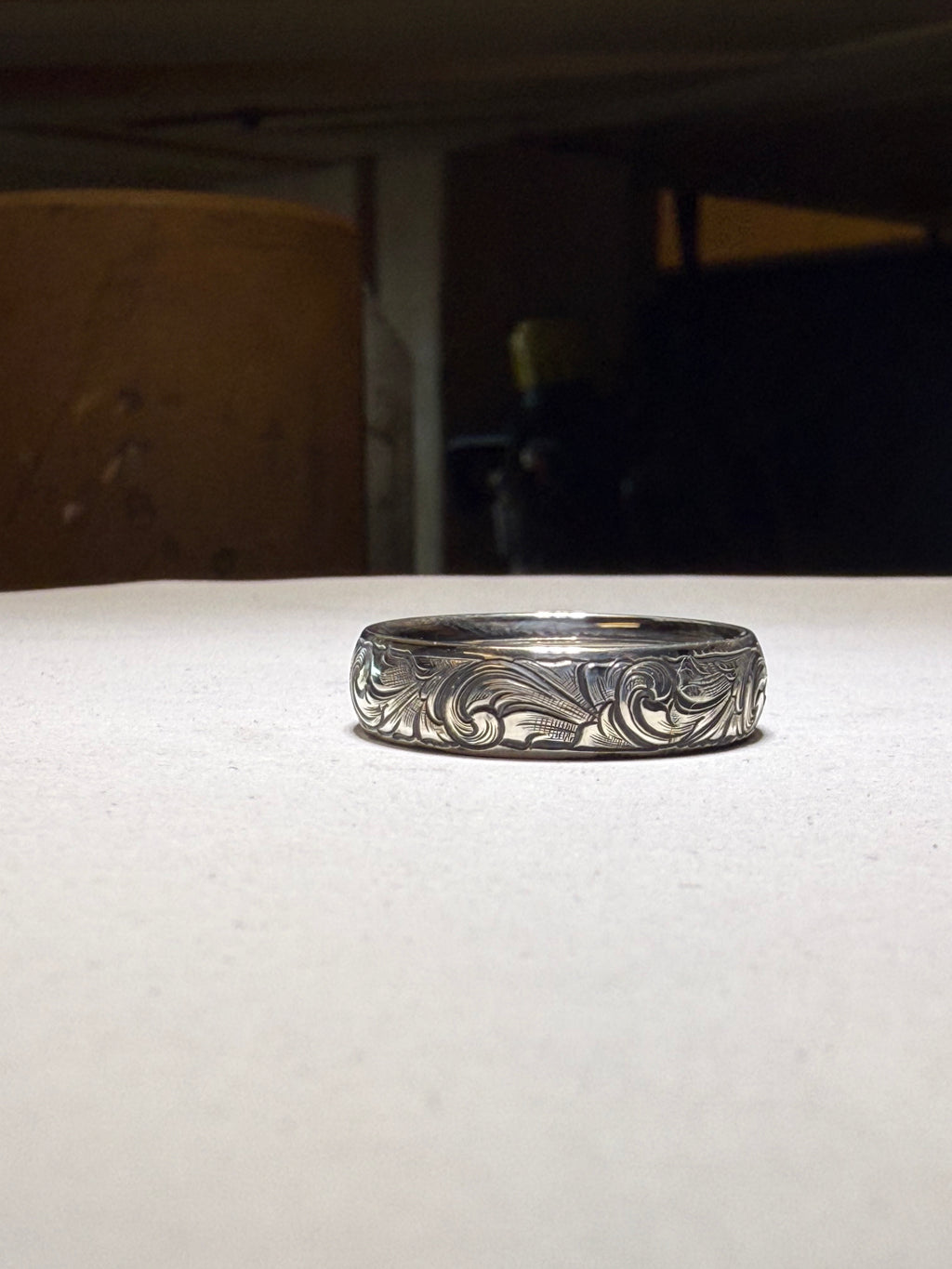 Sterling silver wedding band