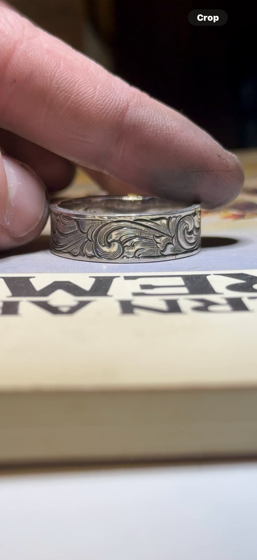 Sterling silver wedding band