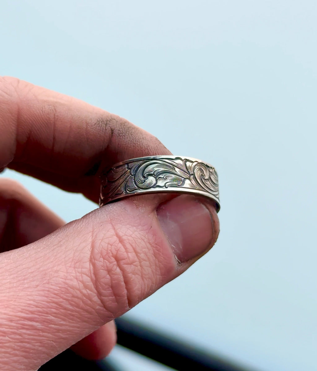 Sterling silver wedding band