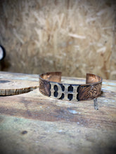 Load image into Gallery viewer, Engraved Copper Bracelet with Sterling Initials/Brand