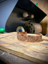 Load image into Gallery viewer, Engraved Copper Bracelet with Sterling Initials/Brand