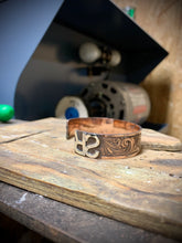 Load image into Gallery viewer, Engraved Copper Bracelet with Sterling Initials/Brand