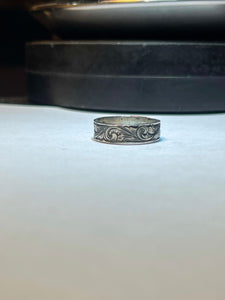 Sterling silver wedding band