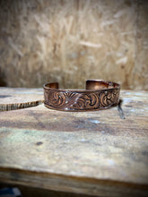 Load image into Gallery viewer, Engraved Copper Bracelet with Sterling Initials/Brand